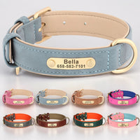 Personalisiertes Hundehalsband mit Gravur – PU-Leder, Namensschild & ID-Tag Bild 3
