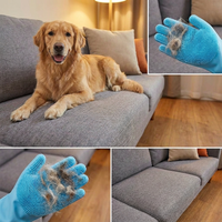 Fellpflege-Handschuh für Hunde & Katzen – Wasch-, Massage- & Tierhaar-Entferner Bild 2