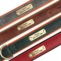 Personalisiertes Hundehalsband mit Gravur – PU-Leder, Namensschild & ID-Tag Bild 4